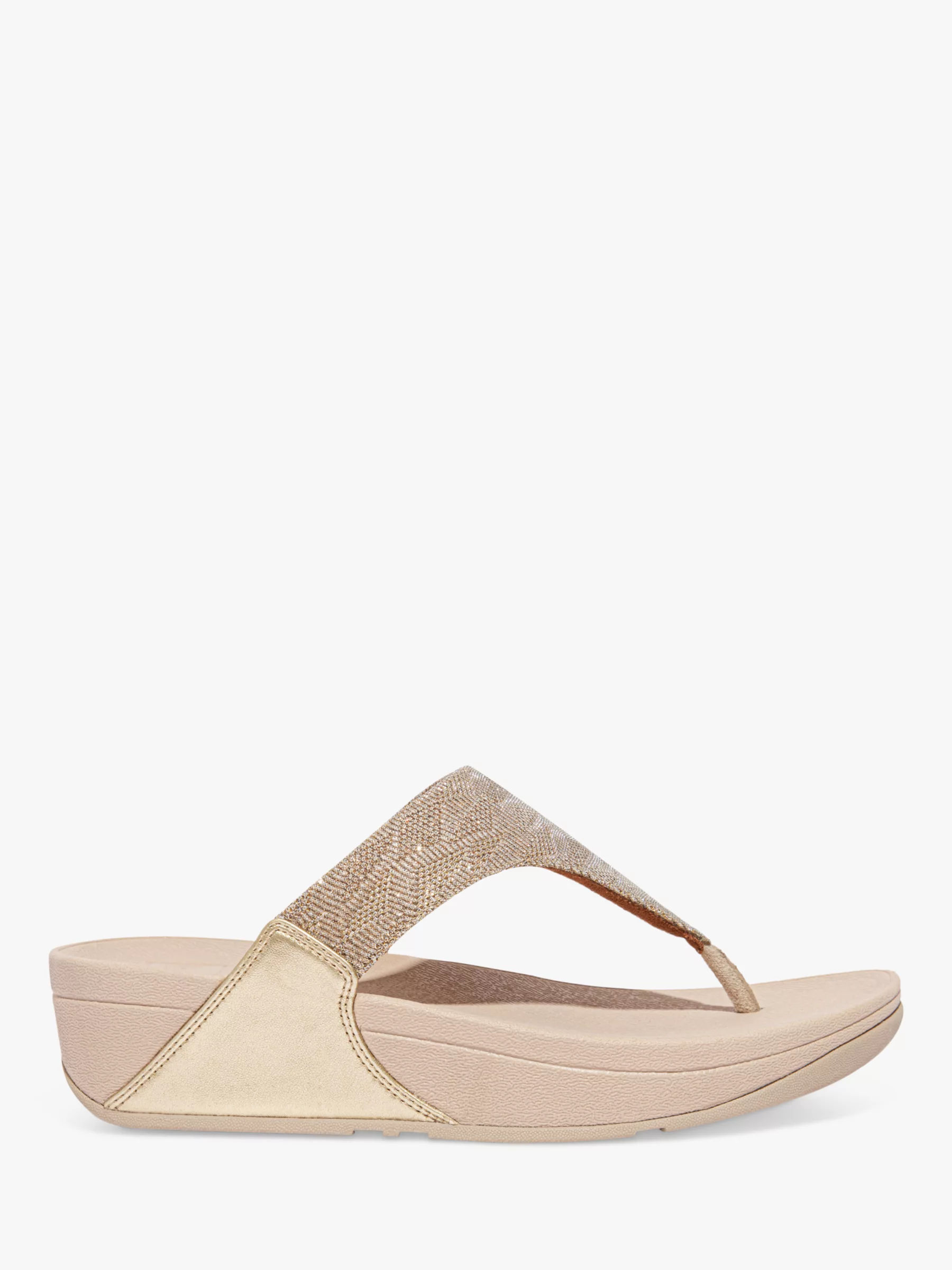 FitFlop Gracie Leather Flip Flops, Tan at John Lewis & Partners