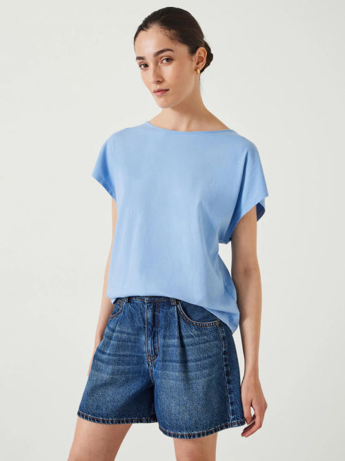 HUSH Cotton Scoop Neck T-shirt