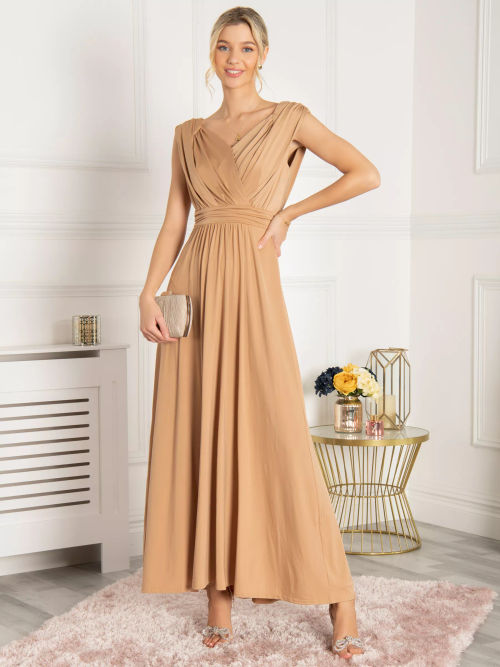 Jolie Moi Draped Maxi Dress