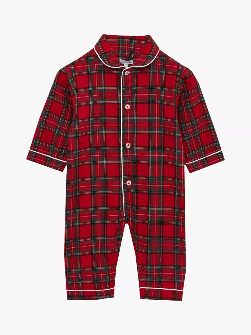 Baby hot sale tartan sleepsuit