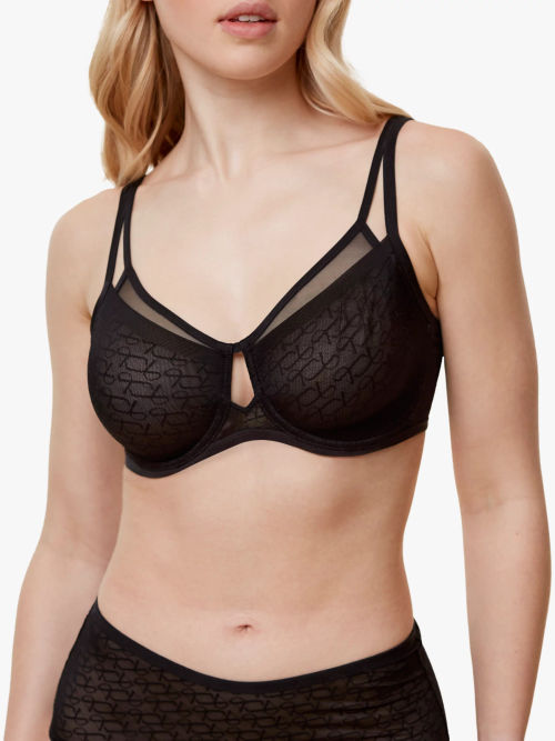 Black lace moulded underwire bra - HYPNOTIC