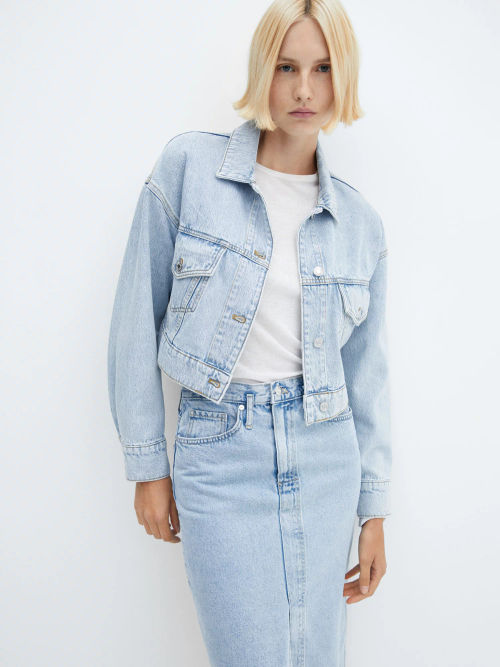 Mango ALAIA - Denim jacket - écru/off-white 