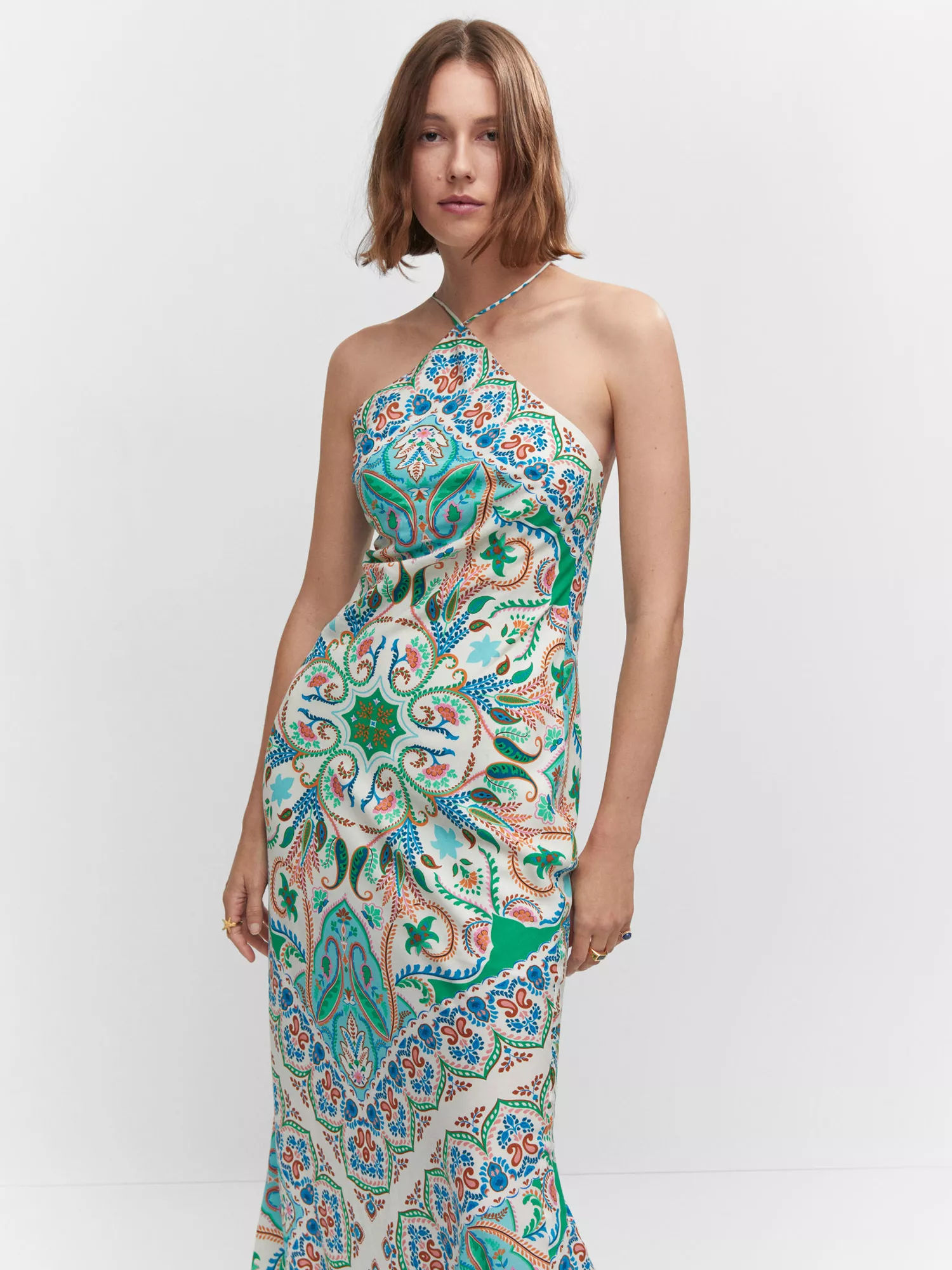 Mango clearance paisley dress