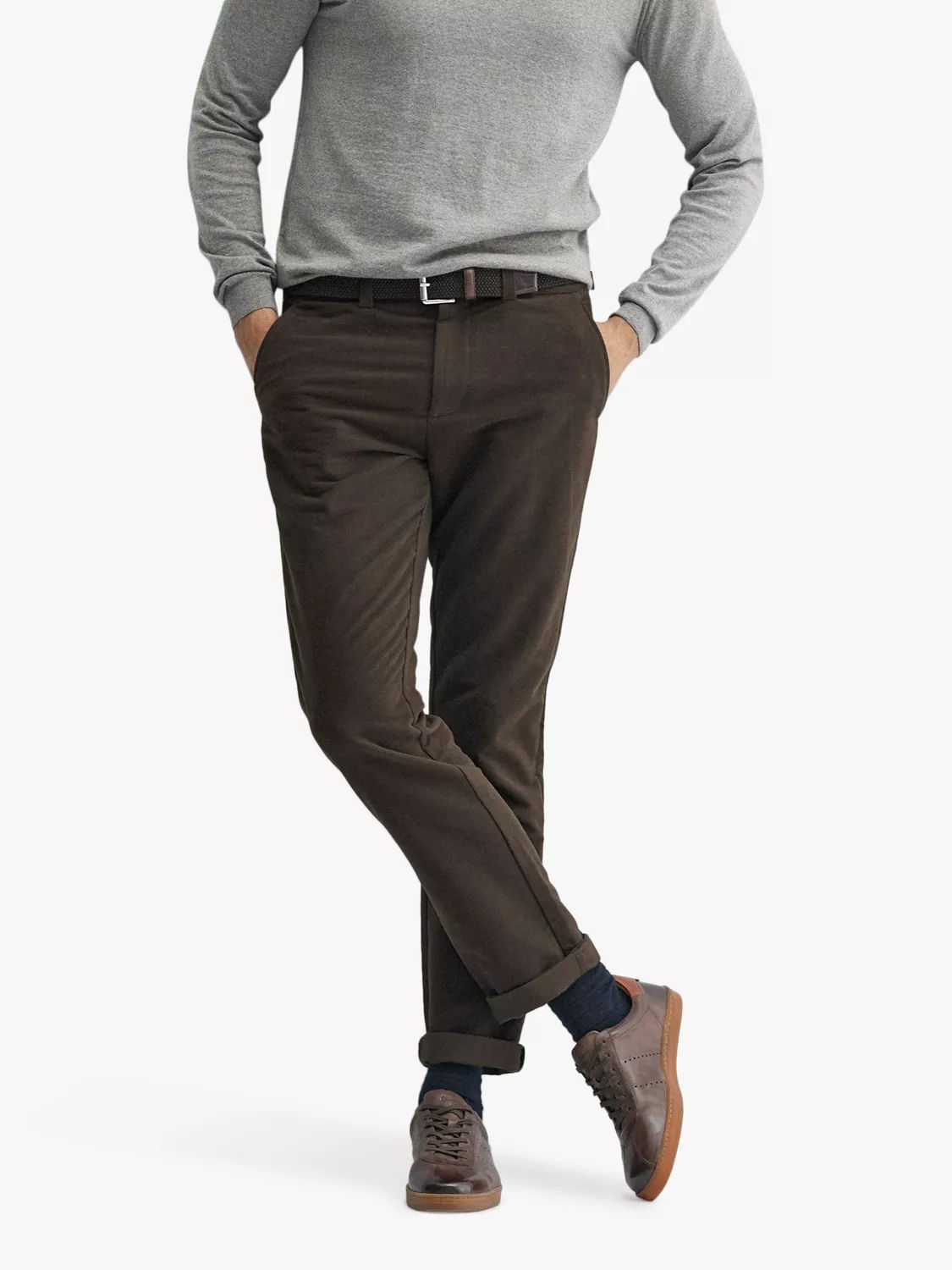 Navy Earl Moleskin Trousers | Men's Country Clothing | Cordings US