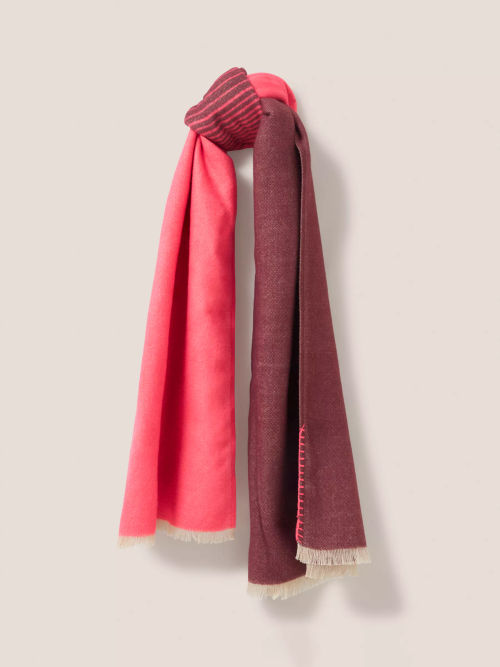 John Lewis Cashmere Scarf, Bright Pink at John Lewis & Partners