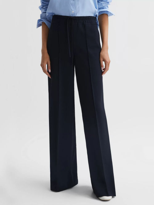 Reiss Hollie Wide Leg Linen Trousers - REISS