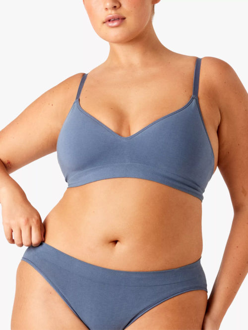 Royce Eden: Organic Front Fastening Bra, Grey Marl