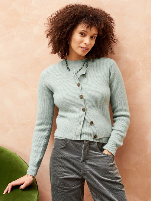 Brora Cashmere Ribbed Cardigan