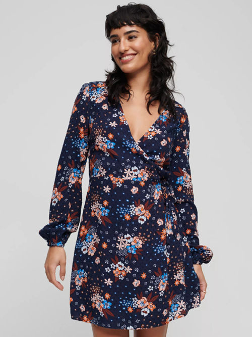 Penny Lane Blue Floral Print Mini Dress