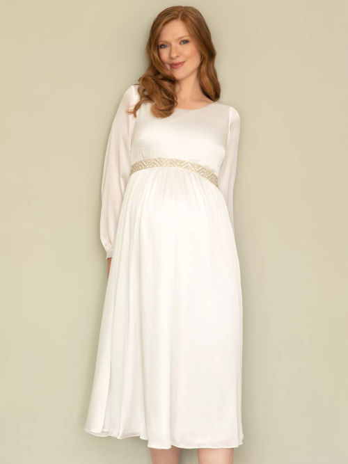 Tiffany Rose Amelia Lace Maternity Wedding Dress, Ivory, £149.00