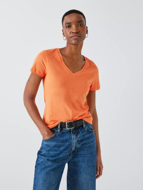 John Lewis Cotton V-Neck Top