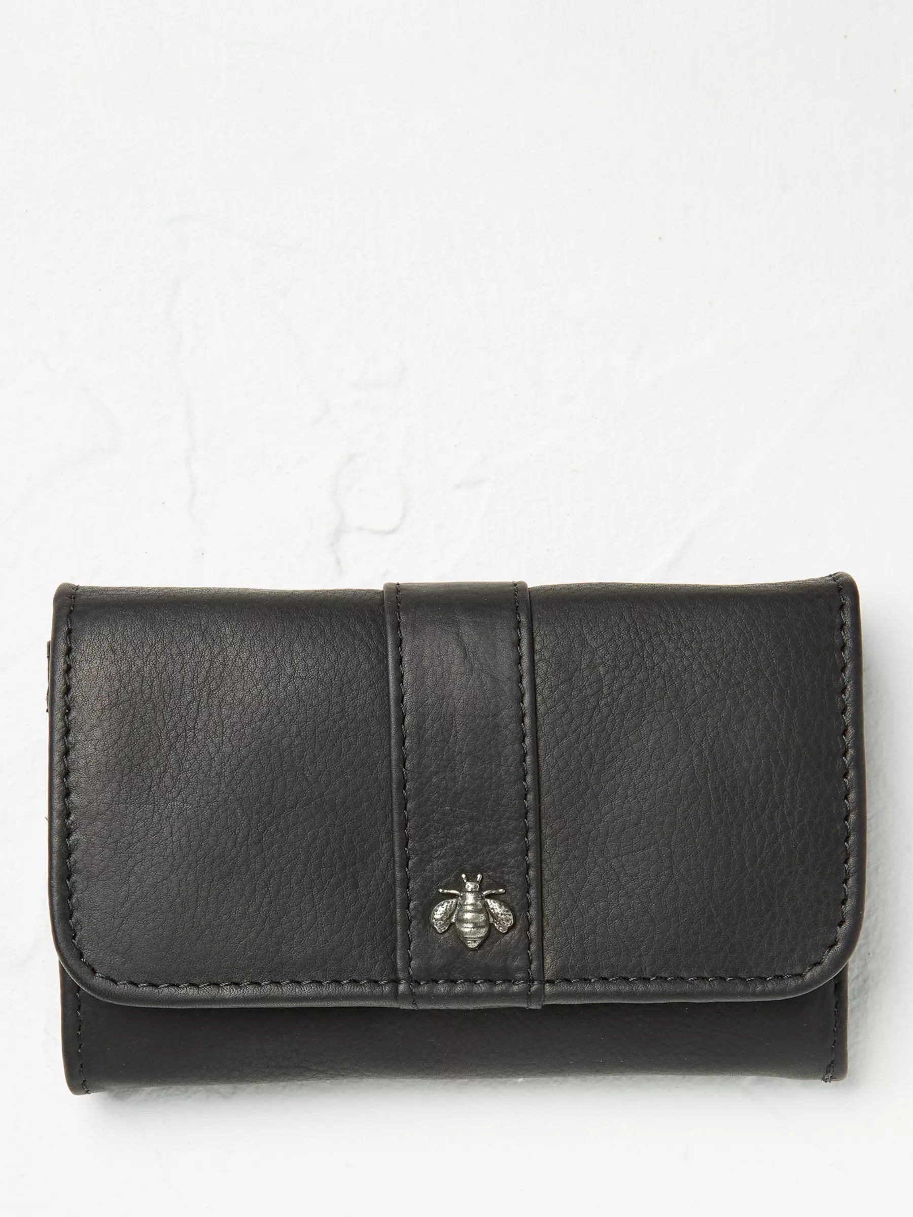 Dune Sapphire Large Flapover Purse, Black at John Lewis & Partners