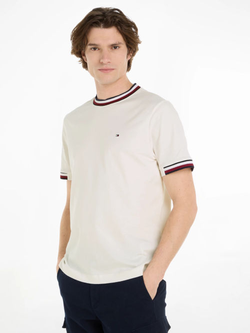 Tommy Hilfiger Global Stripe T Shirt White