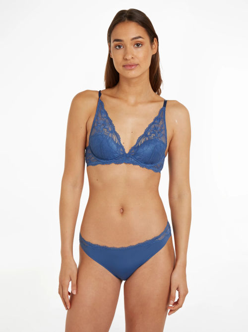 Calvin Klein CK Triangle Bra, Black at John Lewis & Partners