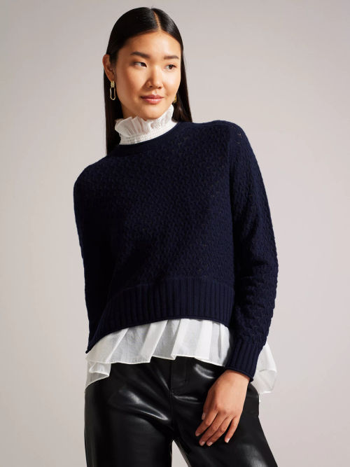 Ted Baker Emallly Branded Jacquard Knit Sweater