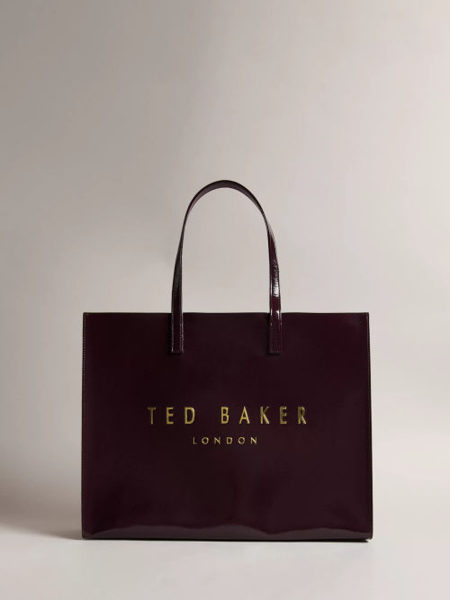 Ted Baker Croccon Large Icon Shopper Bag, Black at John Lewis