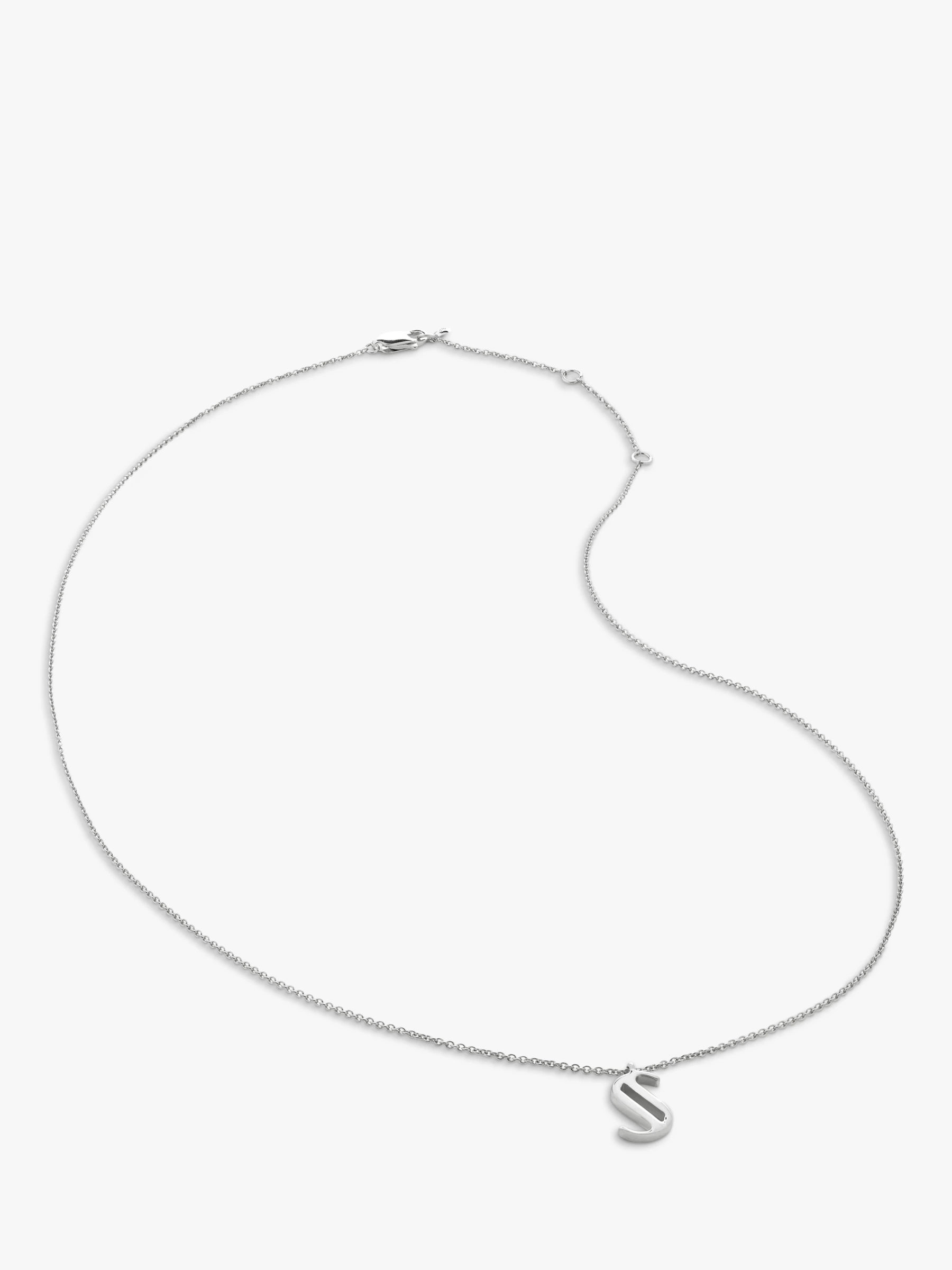 Monica Vinader Initial Necklace in Natural | Lyst UK