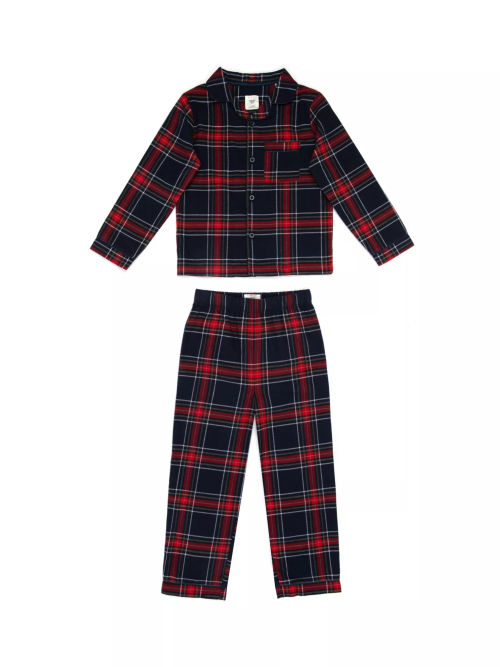 Checked Cotton-Flannel Pyjama Set