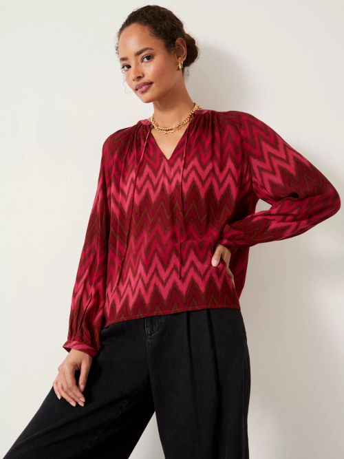 HUSH Amelie Tie-Neck Blouse,...