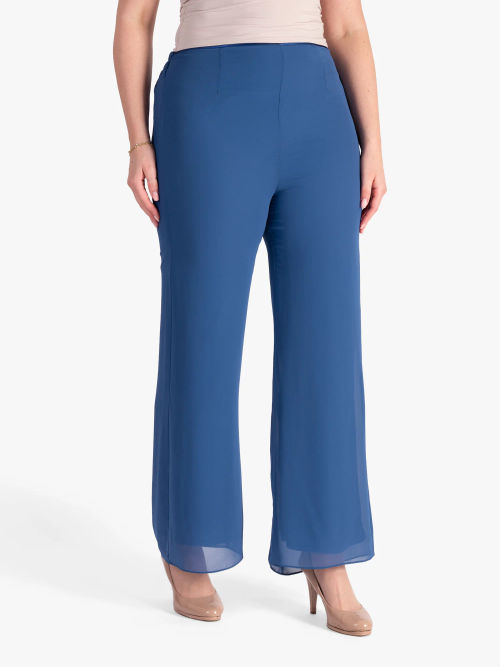 John Lewis Jersey Wide Leg Trousers, Navy at John Lewis & Partners