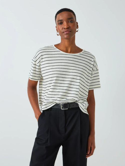 John Lewis Relaxed Linen Crew...