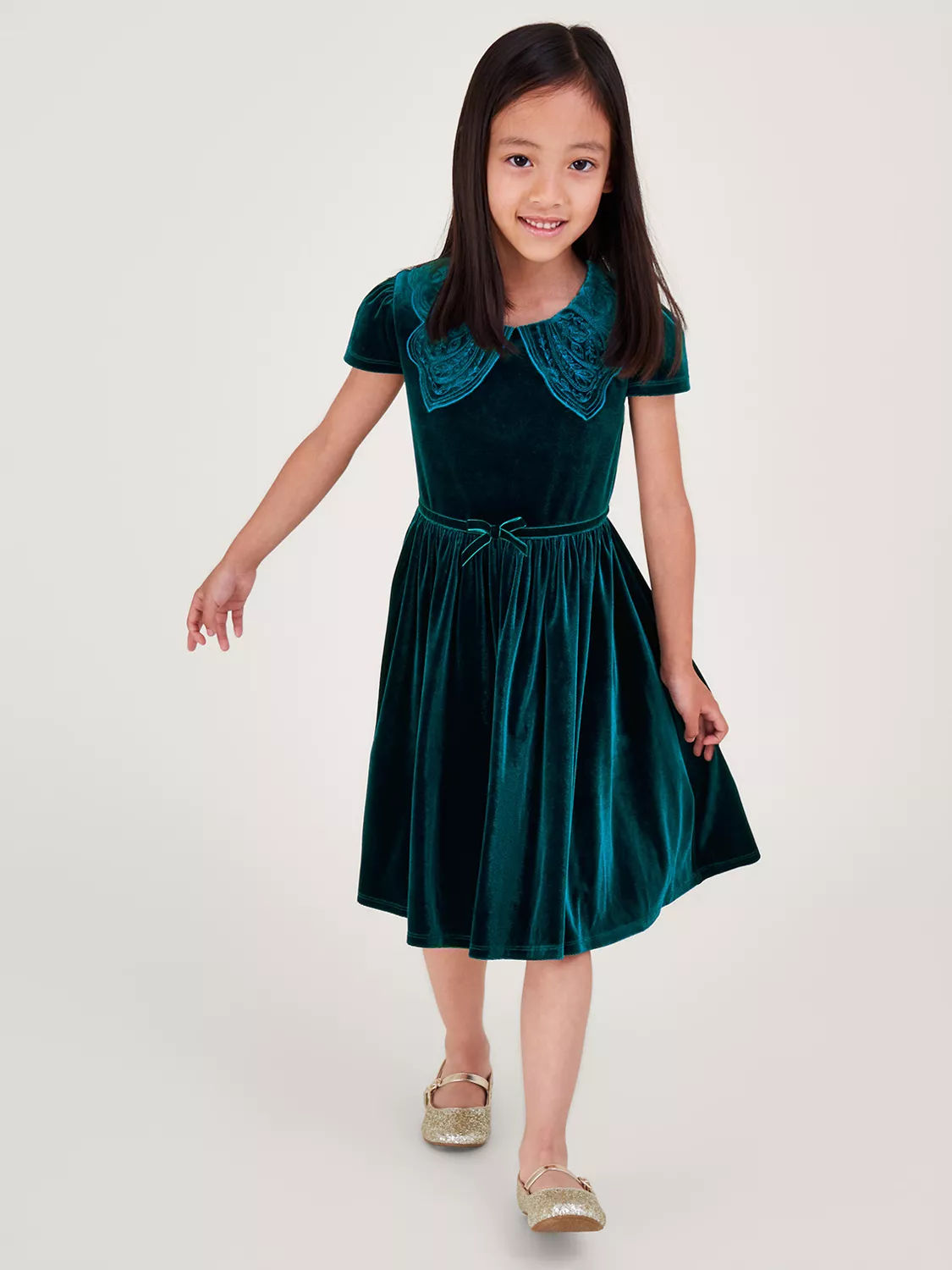 Monsoon green sales velvet dress