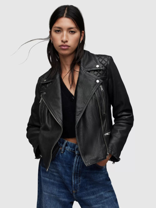 AllSaints Cargo Leather Biker...