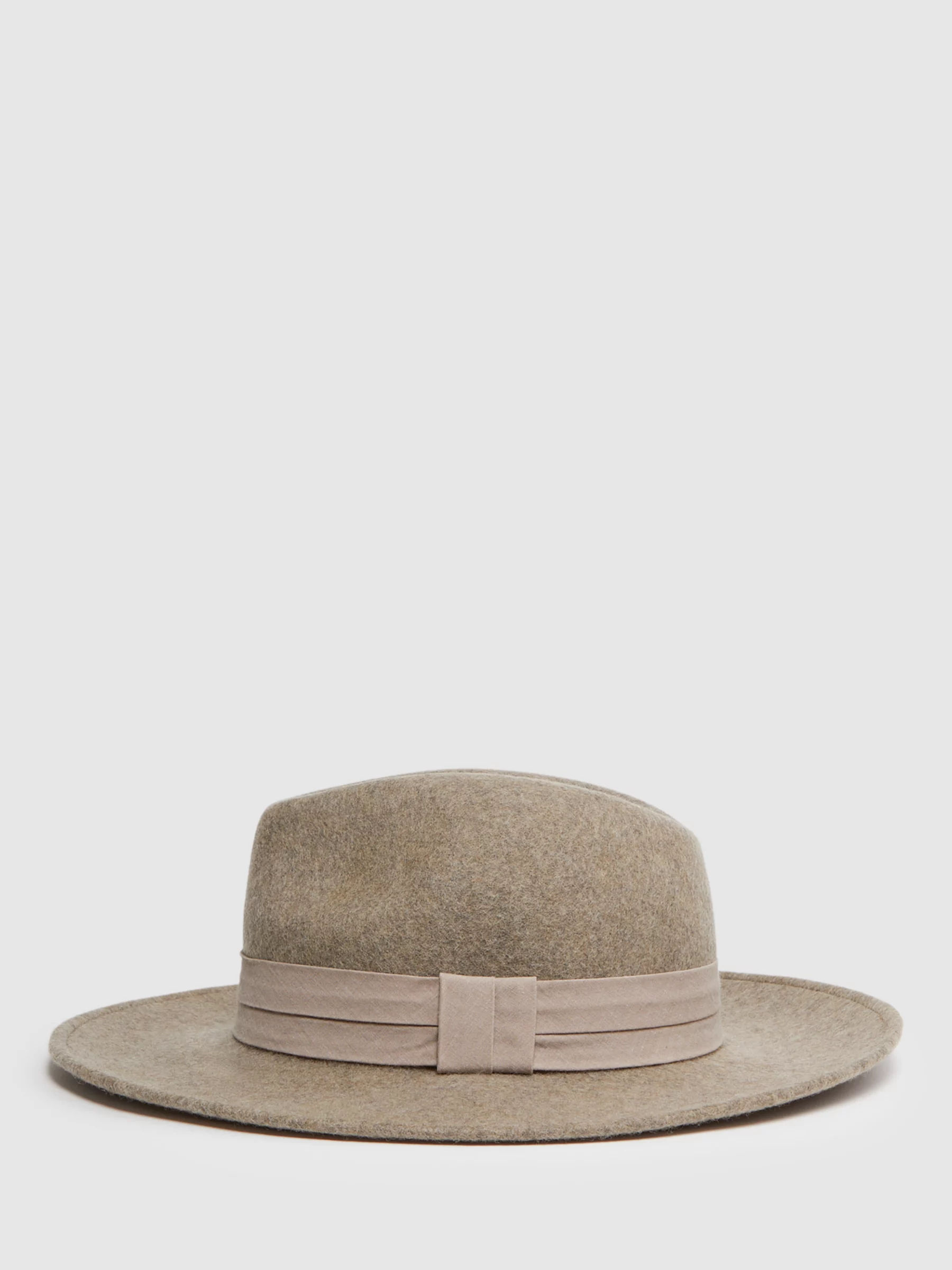 AllSaints Suvi Straw Fedora Hat, Neutral | £65.00 | Buchanan Galleries