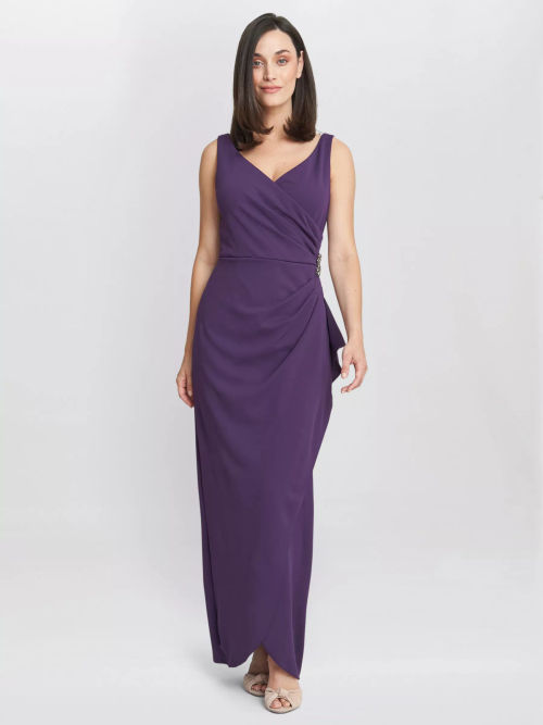 Sequin V-Neck Maxi Wrap Dress, Gina Bacconi