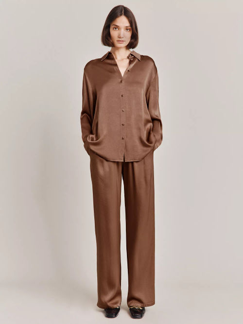 Senna Crepe Wide Leg Trousers