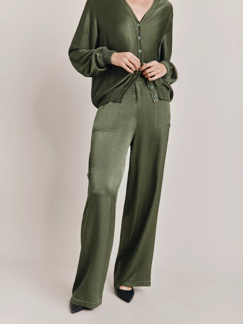 Senna Crepe Wide Leg Trousers