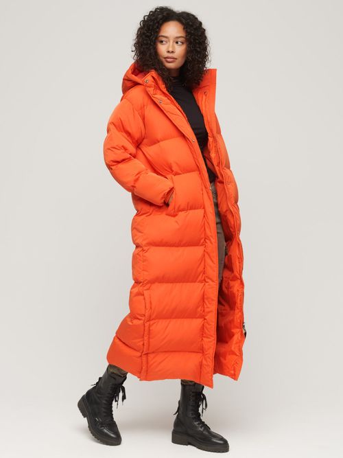 Superdry Longline Faux Fur Hooded Puffer Jacket at John Lewis