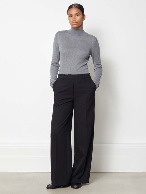 Albaray Cord Wide Leg Trousers, Black