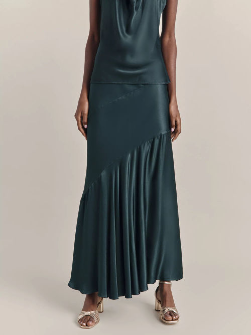 Ghost Eileen Satin Maxi Skirt