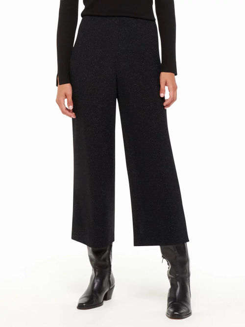 Black Wide Leg Crop Trouser, WHISTLES