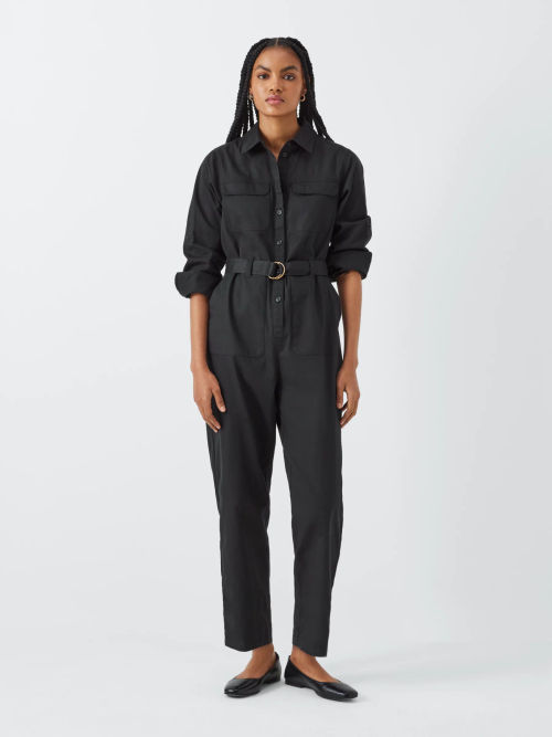 Women's Long-Sleeve Utility Jumpsuit