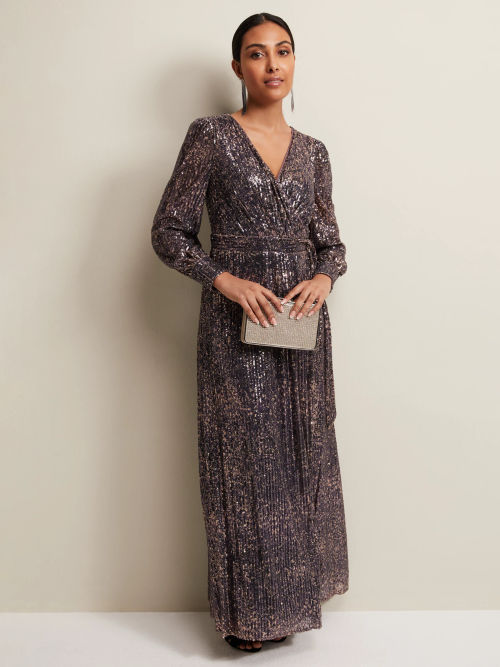 Phase Eight Petite Averie Print Maxi Dress, Multi at John Lewis & Partners