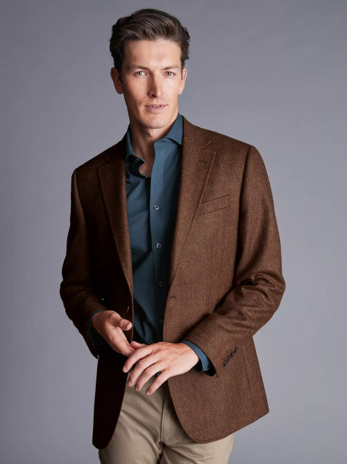 Herringbone Coat with Wool, FatFace