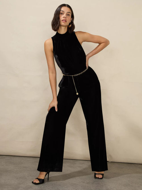 Petite Black Stud Jumpsuit – Ro&Zo