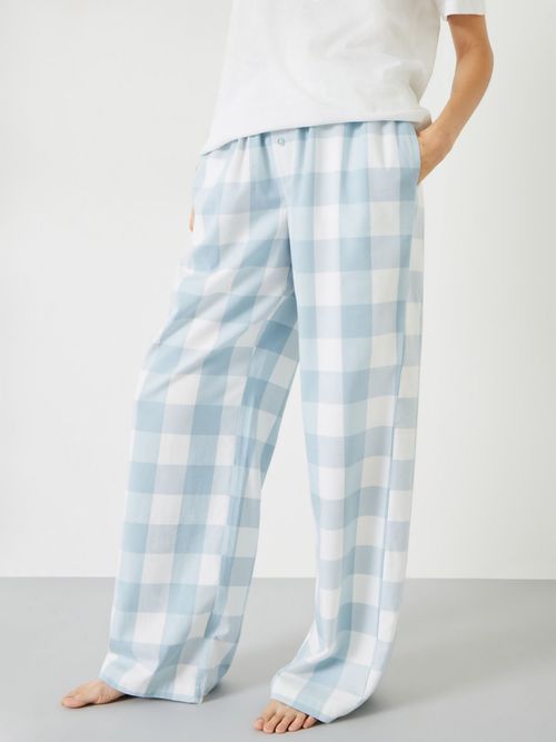 Cotton Blend Checked Pyjama Bottoms