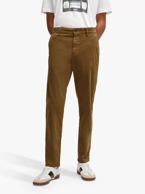 BOSS Tapered Chinos, Green