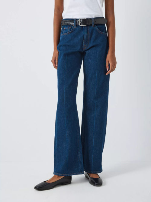 Lotta Luxe Vintage high-rise wide-leg jeans in blue - 7 For All