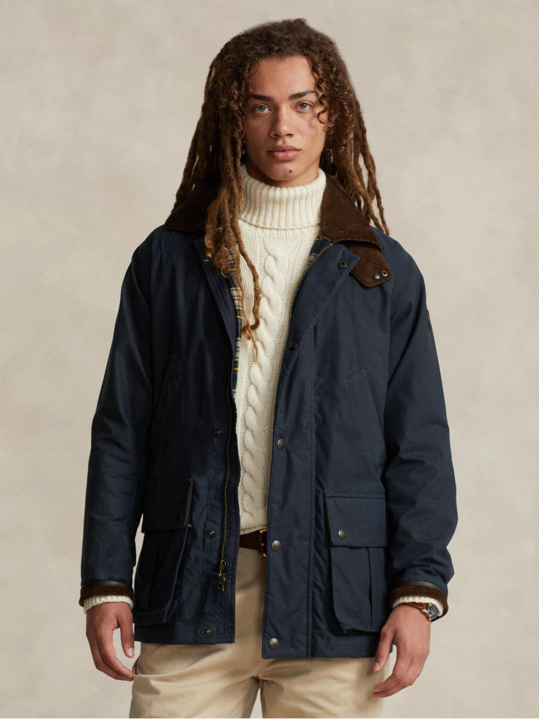 Polo Ralph Lauren Waxed Field Jacket, Collection Navy | Compare