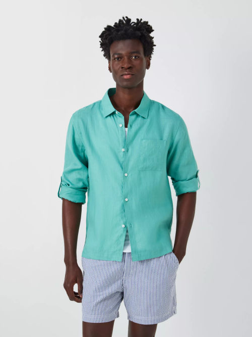 John Lewis Linen Beach Shirt,...