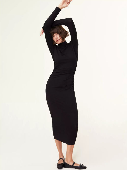 Baukjen Noelle Jersey Bodycon Dress, Caviar Black