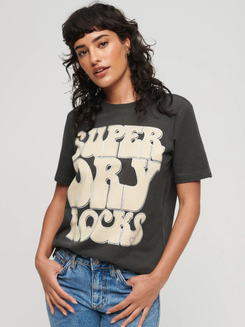 Superdry 70´S Retro Font Logo Short Sleeve Round Neck T-Shirt