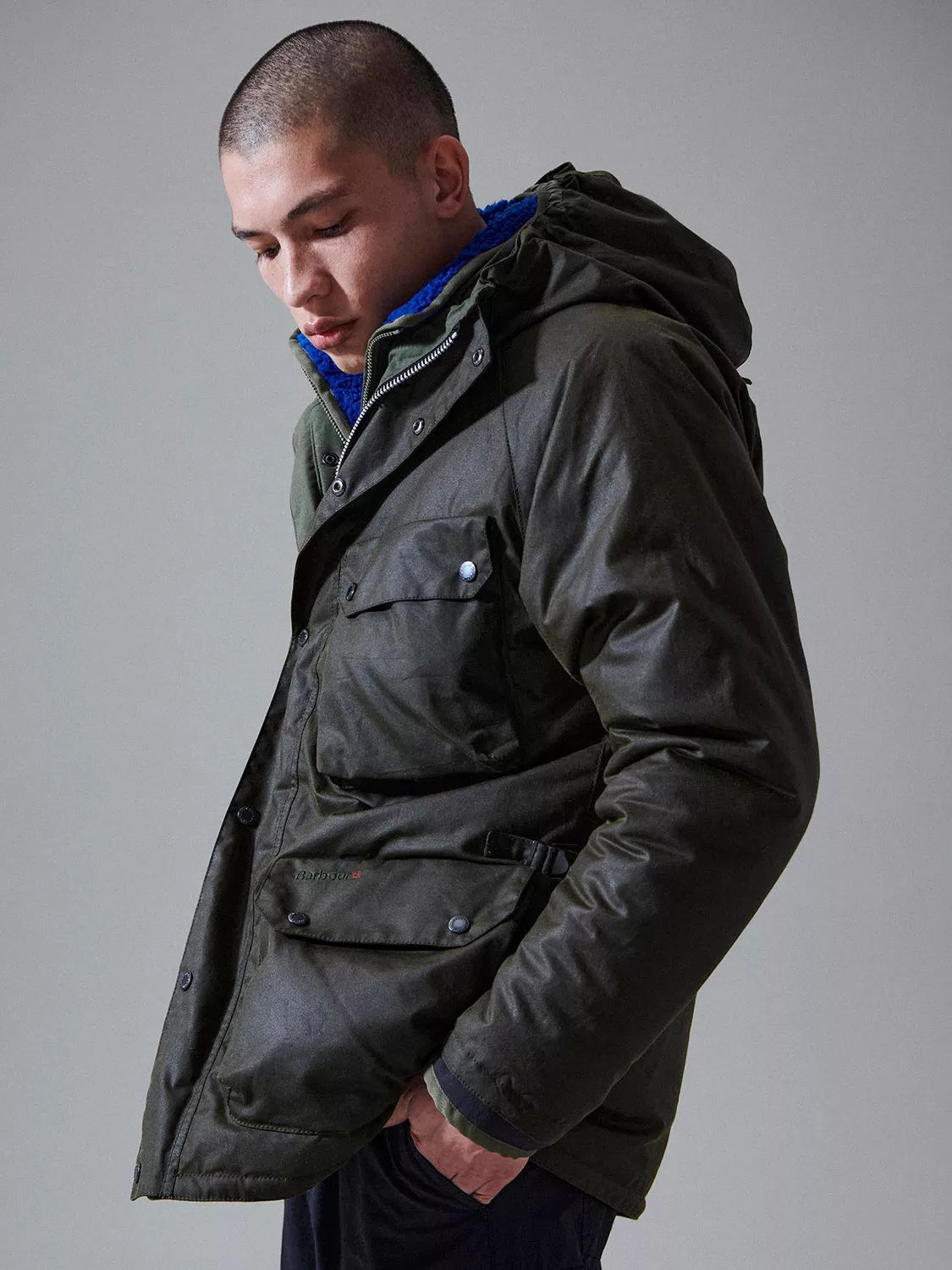 Barbour Abbey Sherwood Lightweight Waxed Jacket, Archive Olive