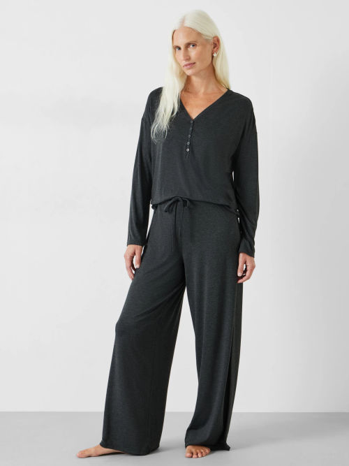 HUSH Elle Lounge Leggings, Charcoal Marl at John Lewis & Partners