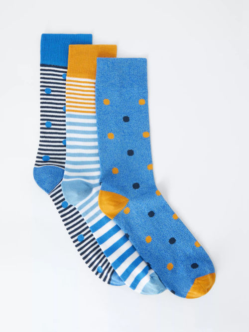 John Lewis Spot Stripe Socks,...