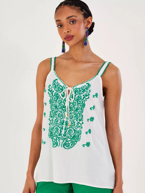 Floral Embroidered Cami Top, Monsoon